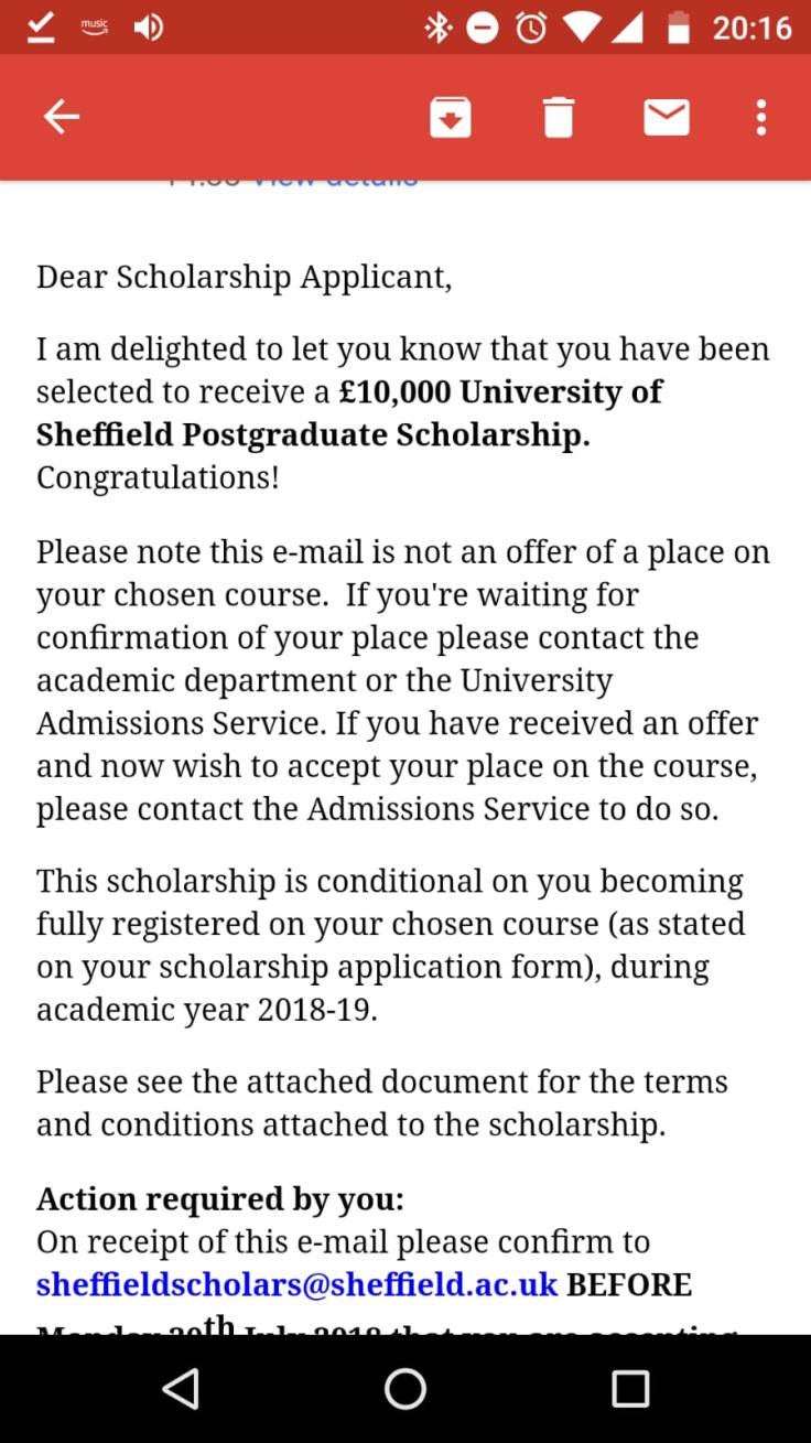 acceptance letter